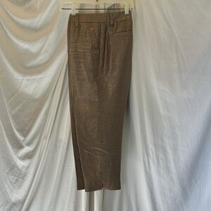 Per Se Designer Rose Gold Linen Pants